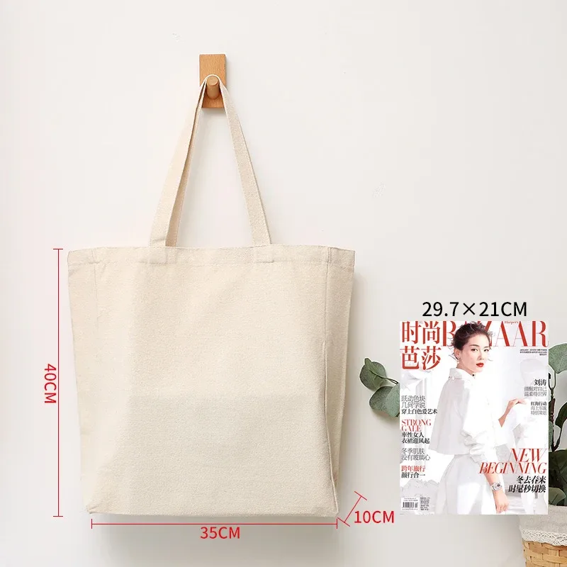 vente en gros de sacs d'épicerie en coton réutilisables personnalisés, 50 pièces/lot, logo imprimé, sac fourre-tout en toile haute capacité