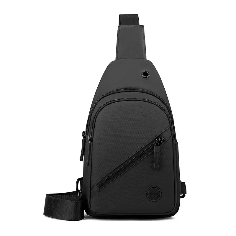 sac de poitrine léger pour hommes, sac à bandoulière décontracté en nylon, sac à bandoulière polyvalent de randonnée pour les sports de plein air et les déplacements quotidiens