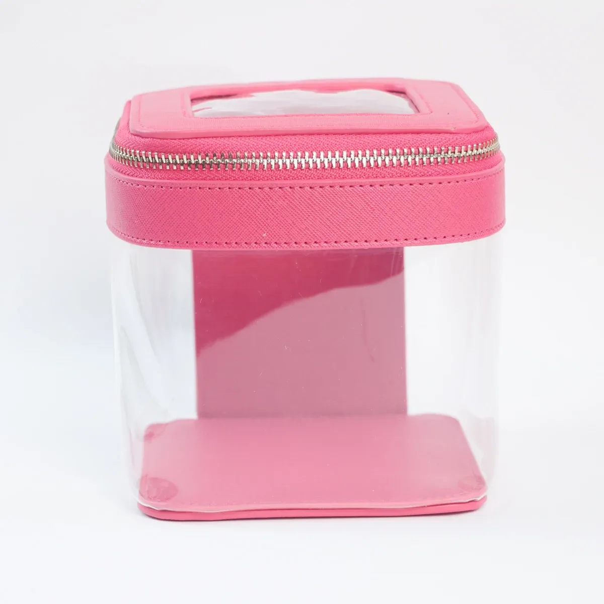 pochette de maquillage et trousse de toilette personnalisables avec nom, design transparent et visuel, grande capacité, portable pour les voyages