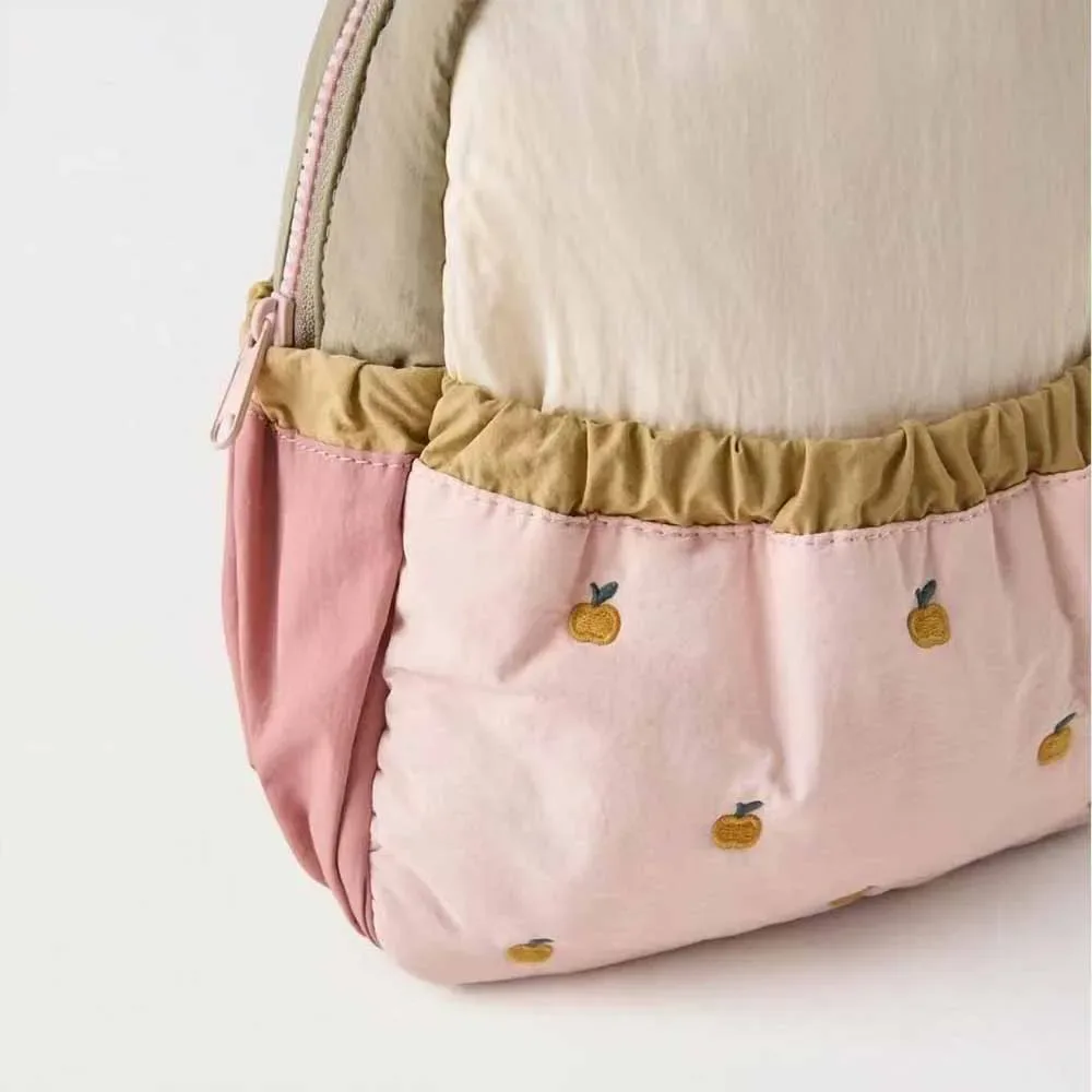 sac à dos de maternelle personnalisé avec broderie de pomme pour enfants, mini sac de voyage léger et mignon à la mode pour bébé personnalisé