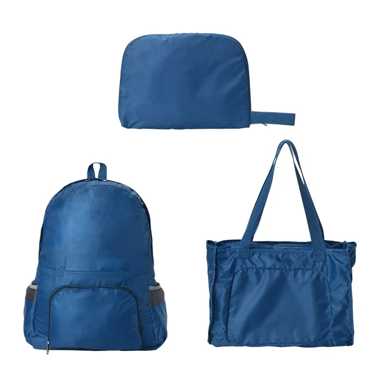 nouveau sac à dos de voyage multifonctionnel double pliable de conception avec sac d'école extérieur étanche 2025