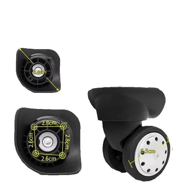 roues remplacement plastique noir valise voyage paire rechange vis assemblage facile remplacement accessoire bagage