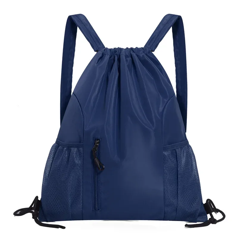 sac à dos oxford à cordon de serrage, grande capacité, couleur unie, décontracté, pour la gym, l'école, sac à dos multifonctionnel