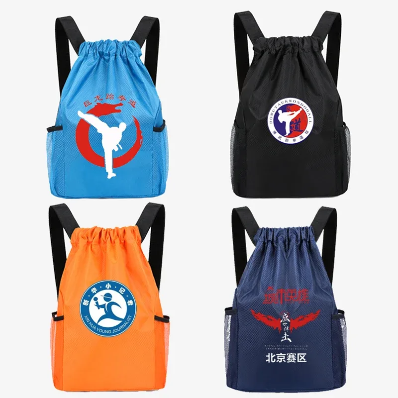 sac de sport étanche avec logo personnalisé, sac à cordon de proximité, sac de plage, natation, basket-ball, danse, yoga, motif personnalisé, nom imprimé