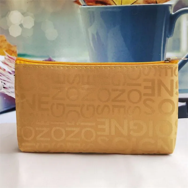 femmes sac cosmétique portable mignon multifonction beauté fermeture éclair voyage lettre sacs de maquillage pochette organisateur de toilette support de toilette