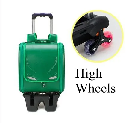 sac à dos d'école japonais sr à roulettes en pu pour enfant, chariot, orth4wd