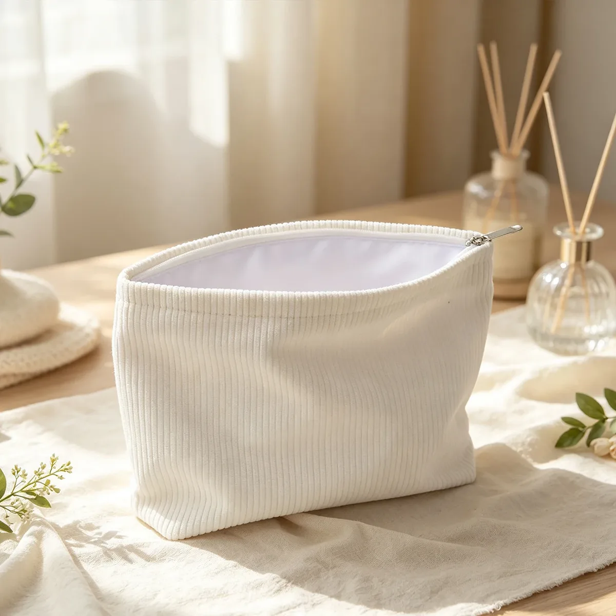cadeaux personnalisés en velours côtelé pour demoiselles d'honneur, trousses de maquillage personnalisées avec lettres, cadeaux pour enterrement de vie de jeune fille, trousses de toilette de voyage