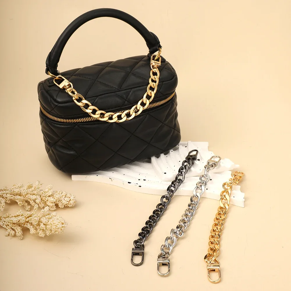 20 cm sac chaîne accessoire or sac à bandoulière chaîne d'extension sac en métal chaîne sangle sac à bandoulière pièces ceinture chaîne sacs or noir