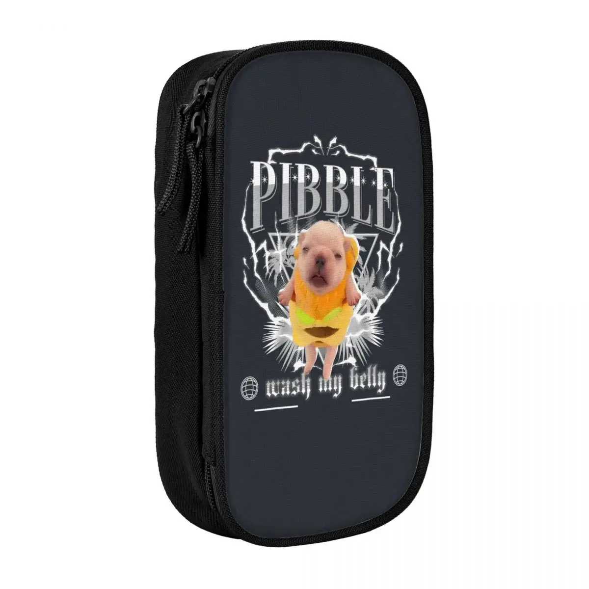je suis pibble chien chiot laver mon ventre trousse à crayons filles garçons rétro boîte à stylos personnalisé école étuis à crayons papeterie cadeau d'anniversaire