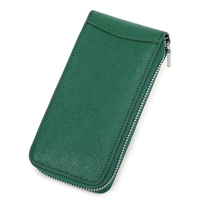 sac de rangement pour montre à fermeture éclair, noir/rouge/vert, 3 couleurs, protecteur de montre portable avec emplacement pour carte pour voyage, mini sacoche de voyage