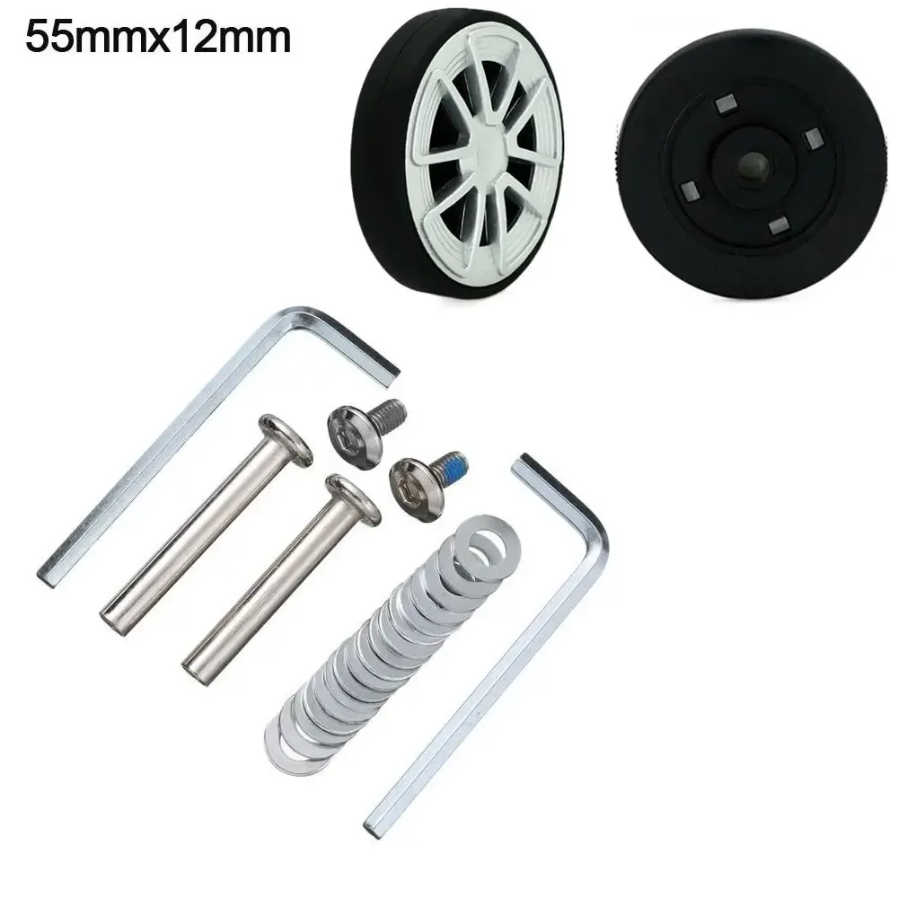 roues de remplacement avec vis pour bagages de voyage, valise, essieux, roulette silays euse 49mm-56mm, outil de réparation diy, 1/2 pièces