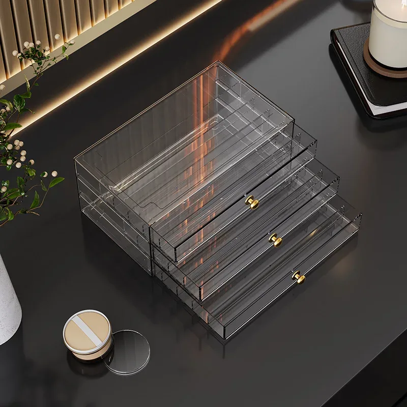 boîte de rangement pour bijoux sur le thème des animaux de compagnie, style tiroir, 25 compartiments, 3 couches, haute dureté, boîte organisateur de bijoux de luxe