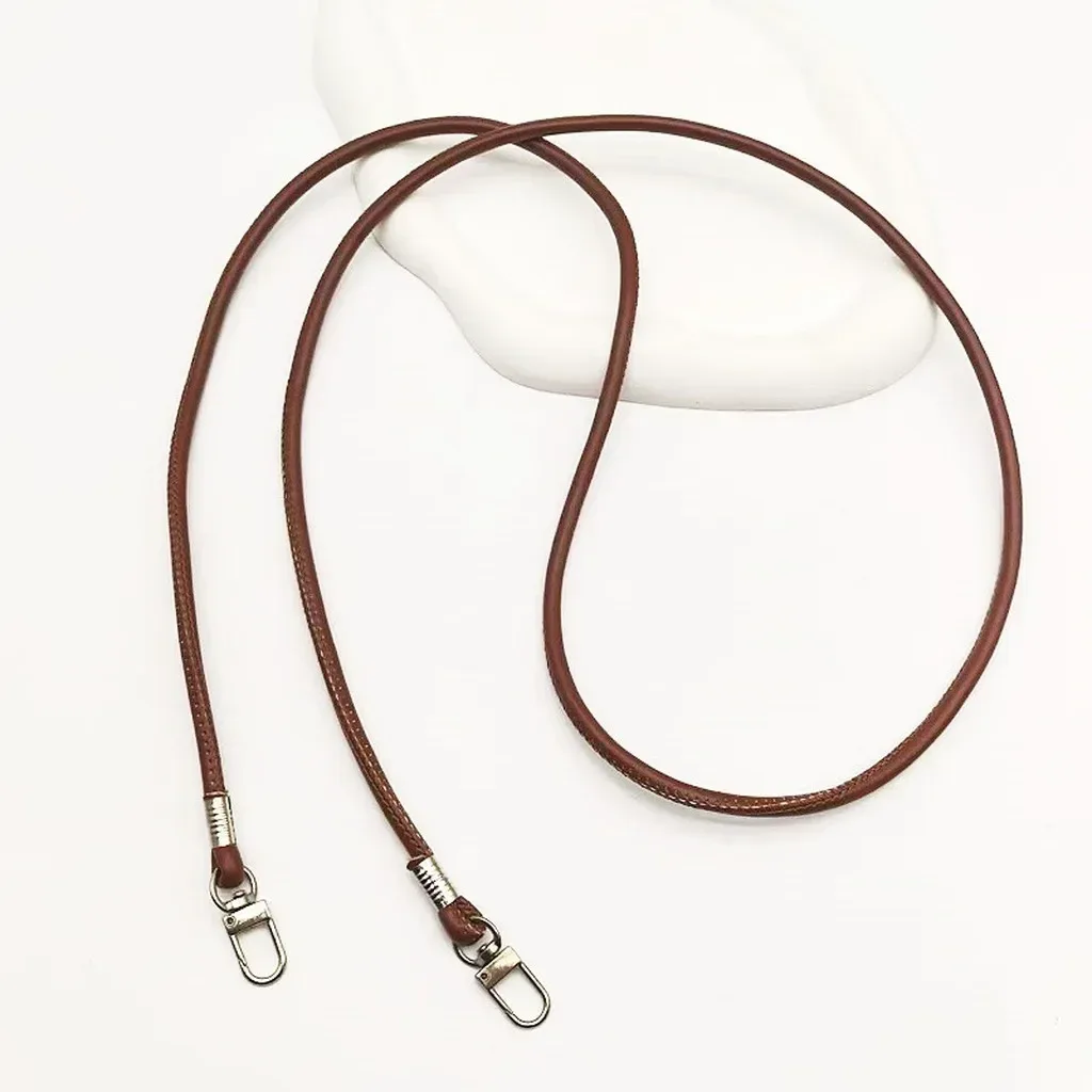 nouvelle sangle de remplacement fine et ronde en cuir pu, couleur unie, pour sac bandoulière ou croisé, longue de 120 cm, accessoire cordon de téléphone