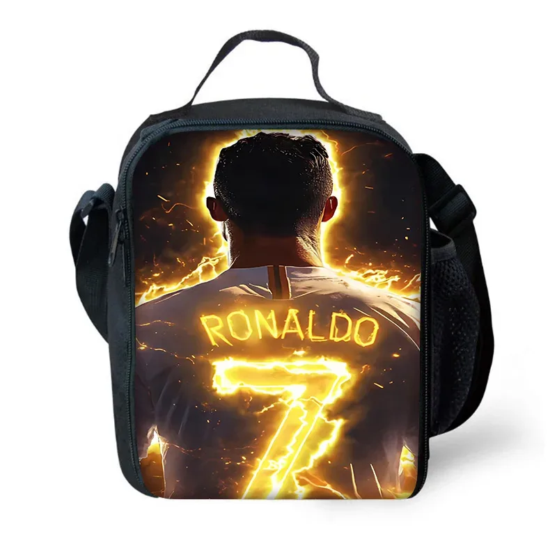 sac à dos d'école pour enfants football star avec sacs à déjeuner r-ronaldos, trousses à crayons, sacs d'école c-cr7 pour garçons et filles, meilleur cadeau