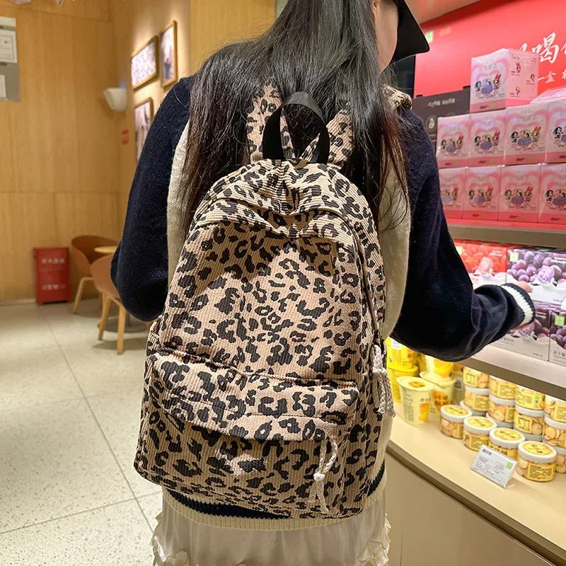 sacs à dos de voyage imprimés léopard pour femmes, sac d'école léger de grande capacité, sac à dos de loisirs pour étudiants