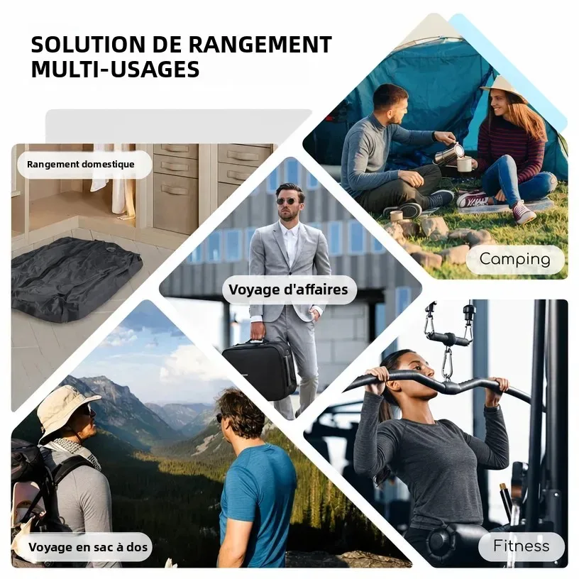sacs de compression de voyage, sacs de rangement sous vide imperméables pour vêtements et valises, sacs gain de place pour les essentiels de voyage et de déménagement,voyage & avion accessoire,vacances indispensable