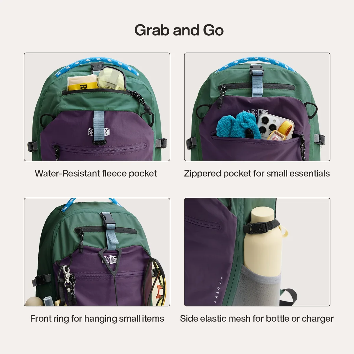 sac dos polyester femelle imperméable 20l ordinateur portable 14 pouces beige noir doré gris bleu marron randonnée activite plein air