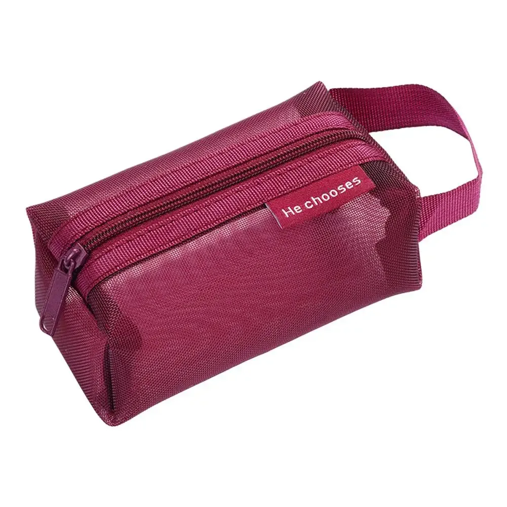 pochette à monnaie carrée 3d vintage foncée en nylon, grande capacité, organiseur de cartes, mini pochette de rangement pour clés, rouge à lèvres, écouteurs