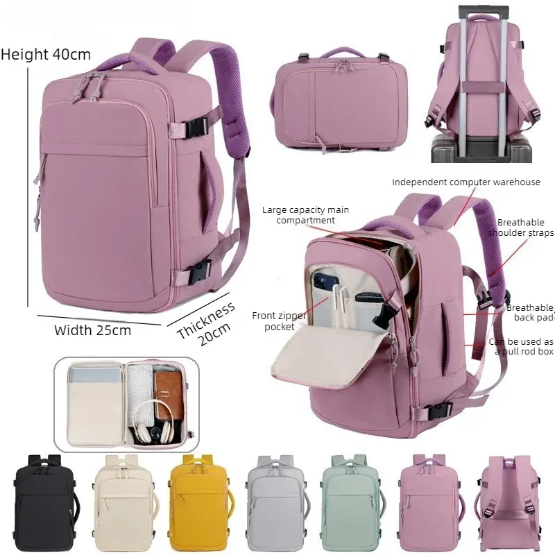 sac à dos de voyage approuvé par la compagnie aérienne easyjet wizz air grande capacité, léger, sac à dos d'ordinateur de voyage d'affaires à courte distance