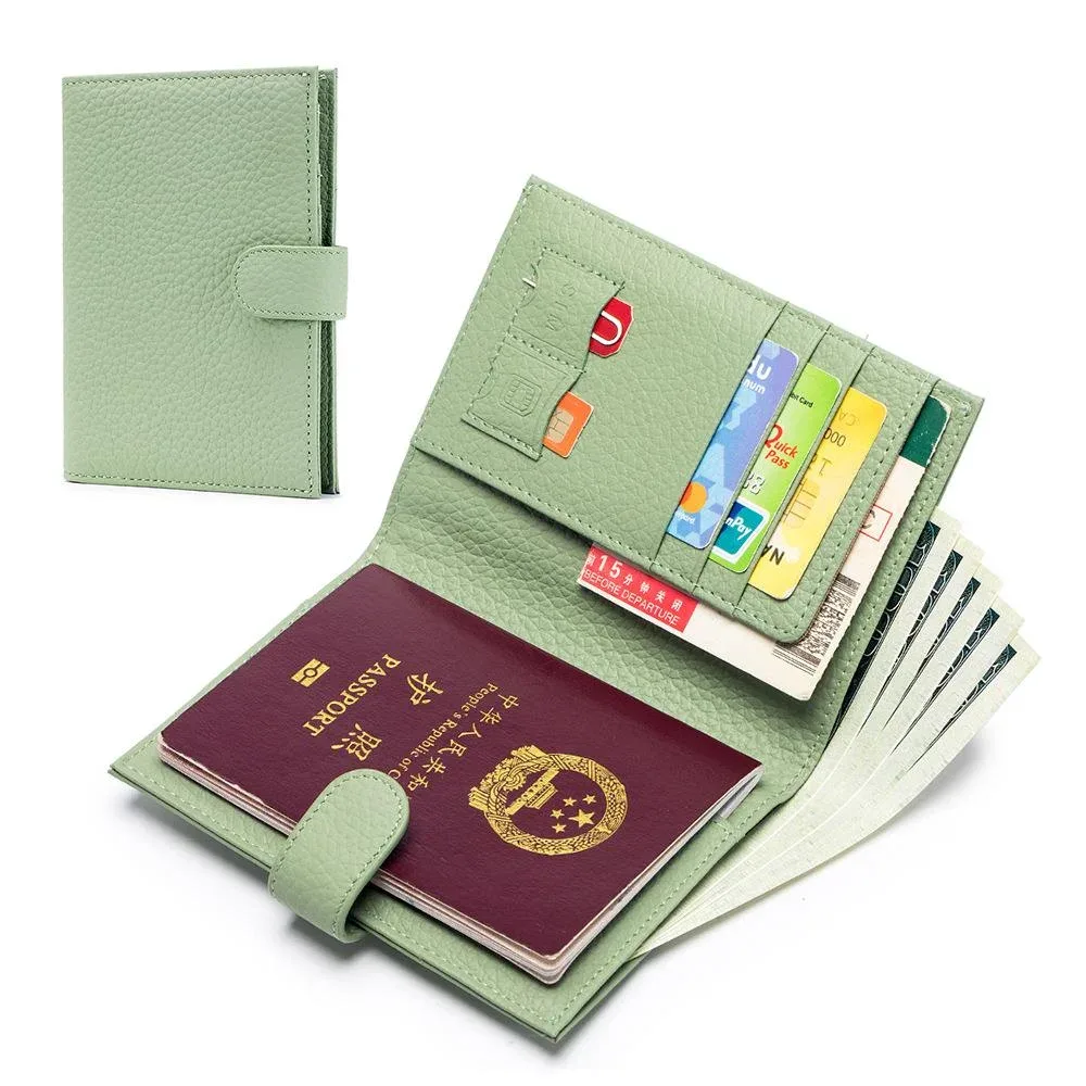 porte-passeport de voyage en cuir véritable, lettres personnalisées, blocage rfid, porte-carte de crédit, pince à billets ultra-mince, sac de rangement pour billets