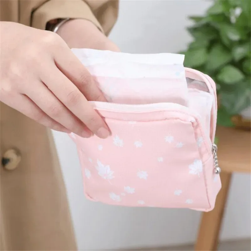 Trousse Polyester Cosmétique Gris Fleuri Rose Blanc Bleue Pliante Extensible Voyage Femmes Maquillage Organisateur