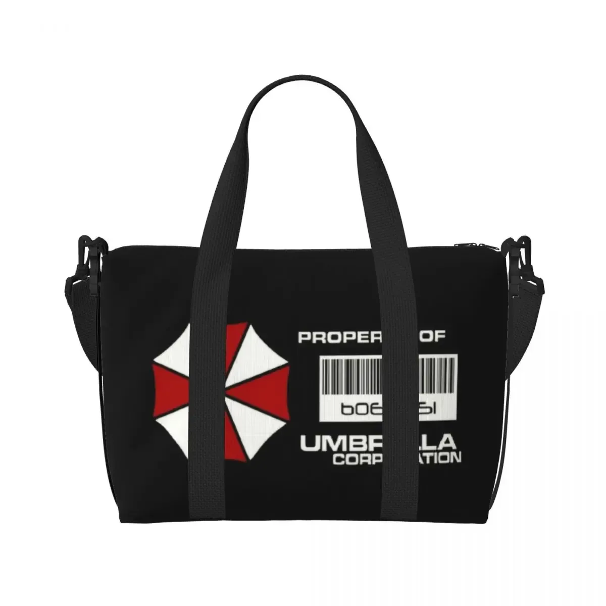 sac fourre-tout personnalisé pour femmes, fourre-tout de cosplay de jeu de film umbrella corporation, sacs de voyage de plage et de gymnastique de grande capacité
