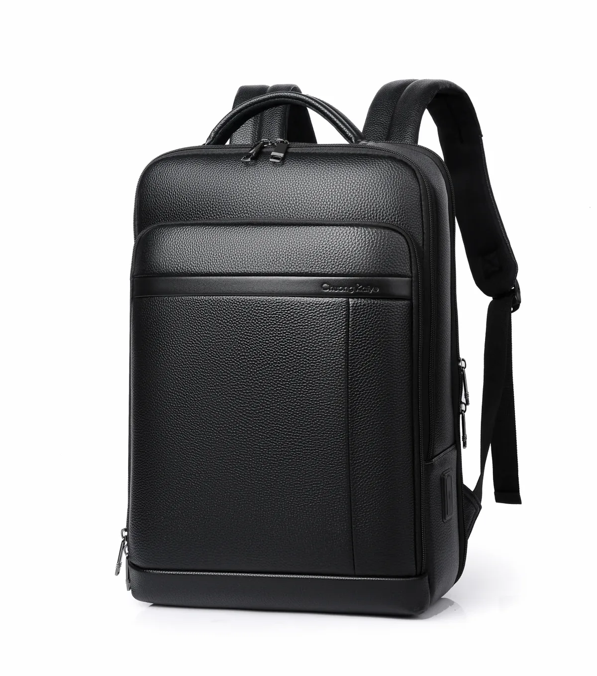 nouveau sac à dos en cuir véritable pour homme avec port usb, grande capacité, sac pour ordinateur, sac à dos de voyage multifonctionnel tendance, 100% cuir de vache