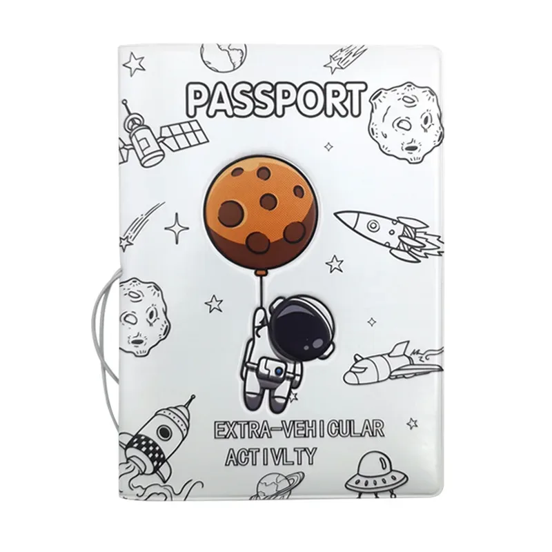 Étui de passeport 3D créatif pour hommes et femmes, porte-passeport, sac portefeuille, porte-adresse d'identité, accessoires de voyage portables