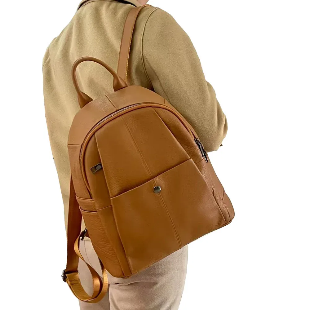 mode femmes en cuir véritable sac à dos multifonctionnel dames fourre-tout ou sac à bandoulière 2025 nouveau sac à dos de voyage en cuir de vache véritable