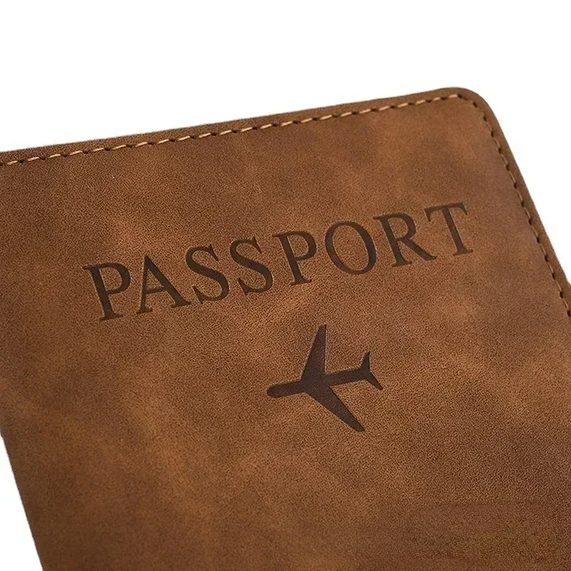 couverture de passeport en cuir à bande élastique, pour cartes, porte-passeport de voyage, portefeuille, étui organisateur de documents pour hommes et femmes
