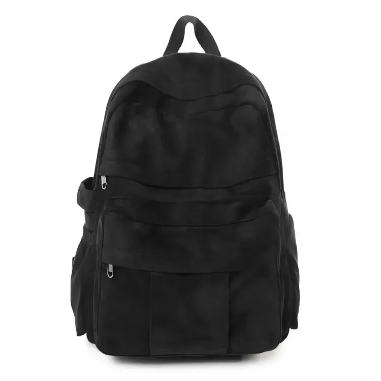 sac à dos vintage en daim, sac à dos décontracté multi-poches, sac à dos rétro pour ordinateur portable et école, pour le collège