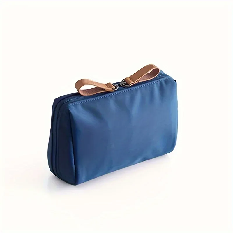 trousse de maquillage portable unie 2026, pochette cosmétique de voyage, organisateur de rangement pour usage quotidien
