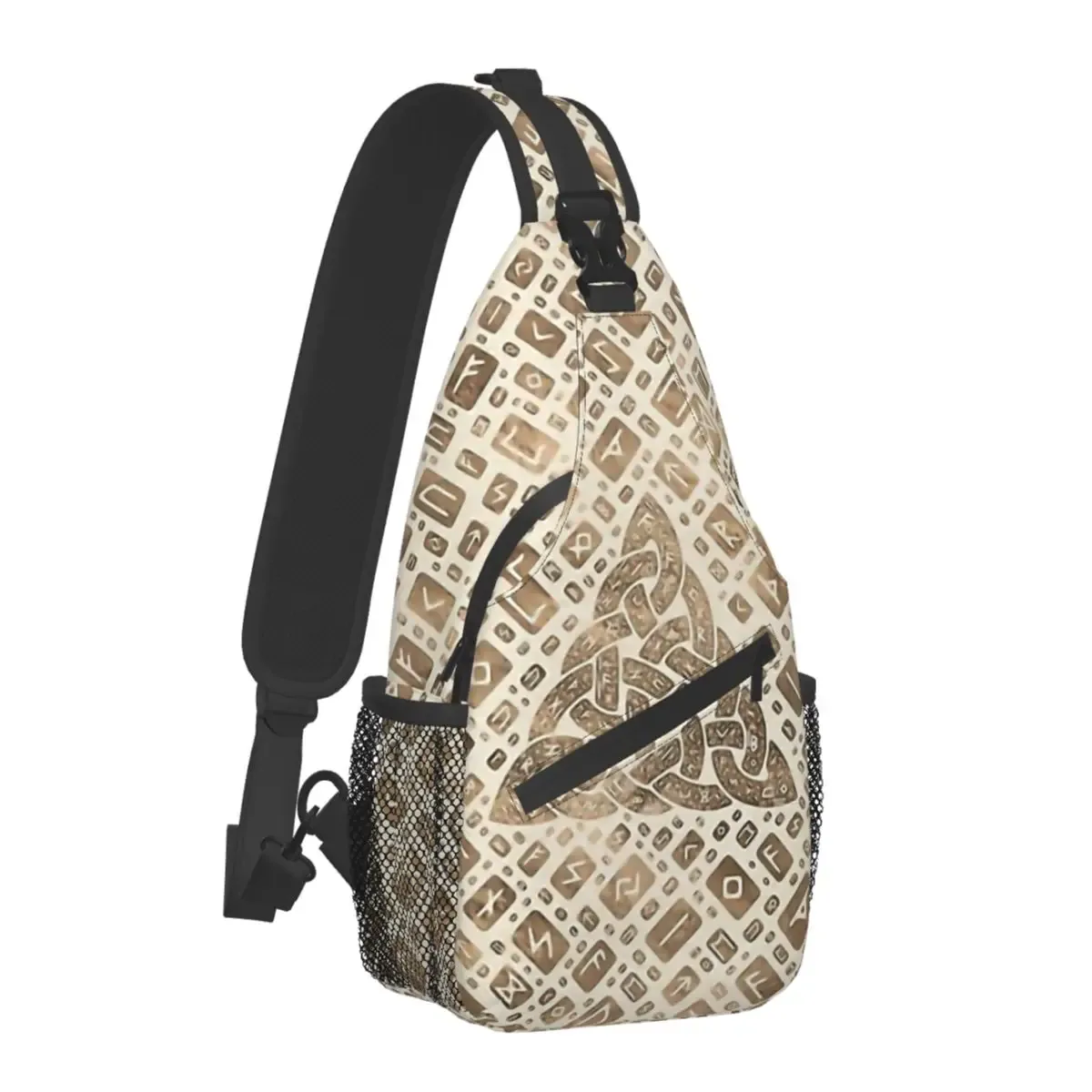 mythologie nordique viking sac à bandoulière sport arbre de vie triquetra sac de poitrine unisexe femmes homme mode épaule sacs à dos voyage