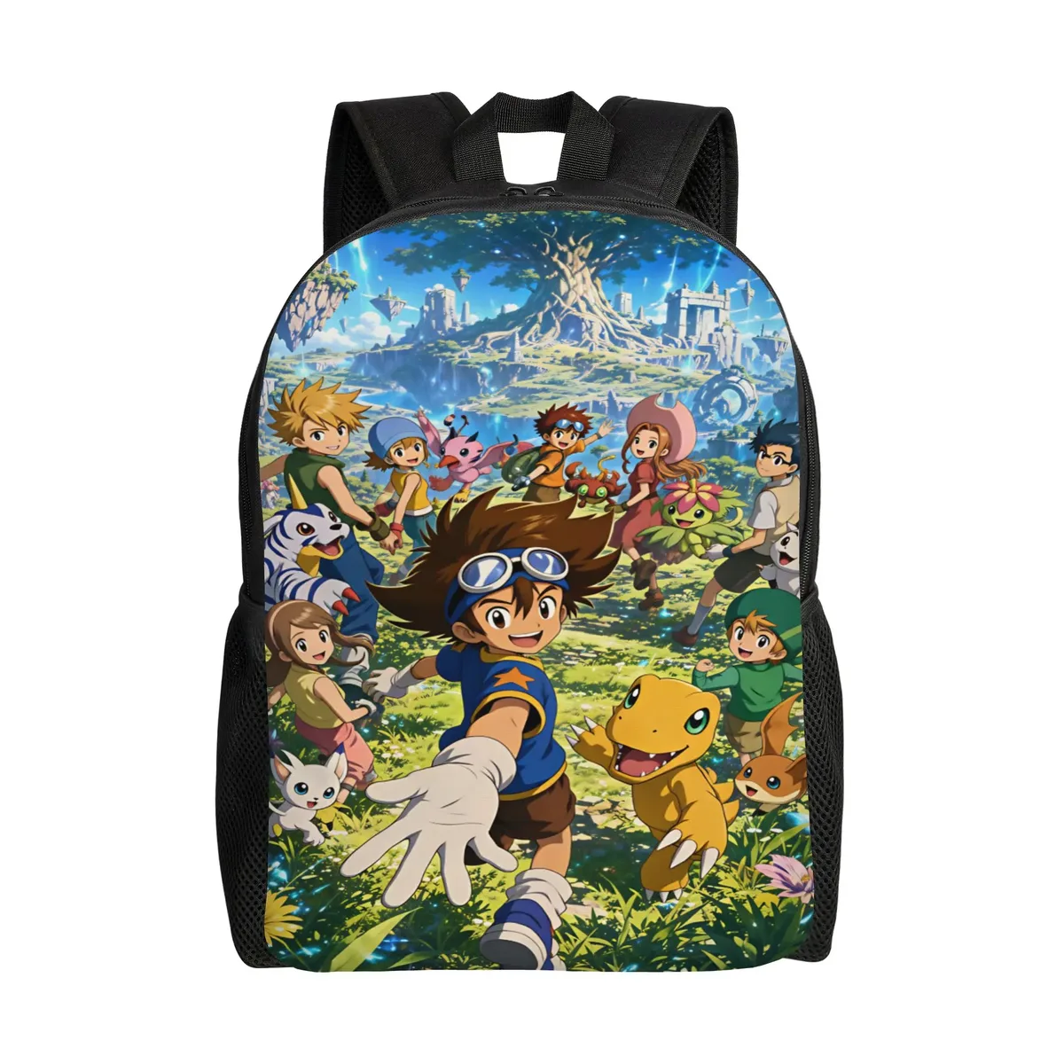 sac à dos digimon, sacs à dos de trekking pour garçons et filles, grands sacs personnalisés pour le lycée, joli sac à dos