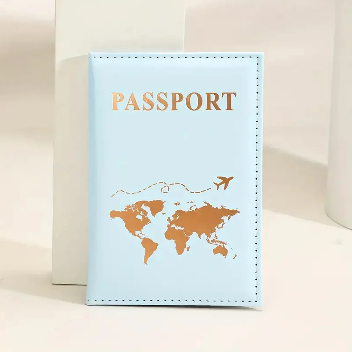 1 pièces sac de couverture de passeport pour femmes hommes pu leathaer mode voyage porte-passeport étui id nom cartes de visite pochette de protection