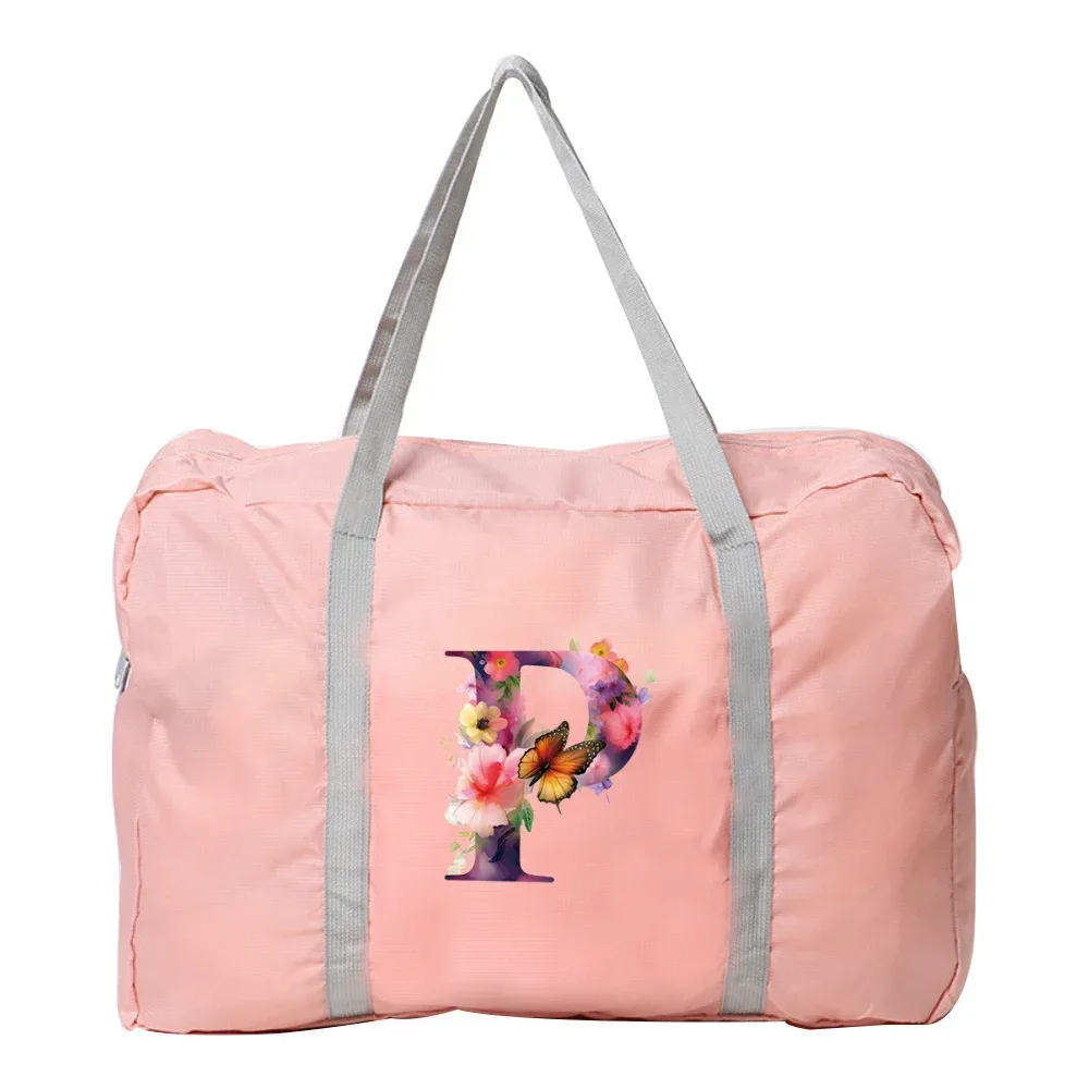 sac de voyage pliable réutilisable grande taille à motif papillon imprimé, sac de rangement écologique pour vêtements, sac de rangement pour articles ménagers et courses