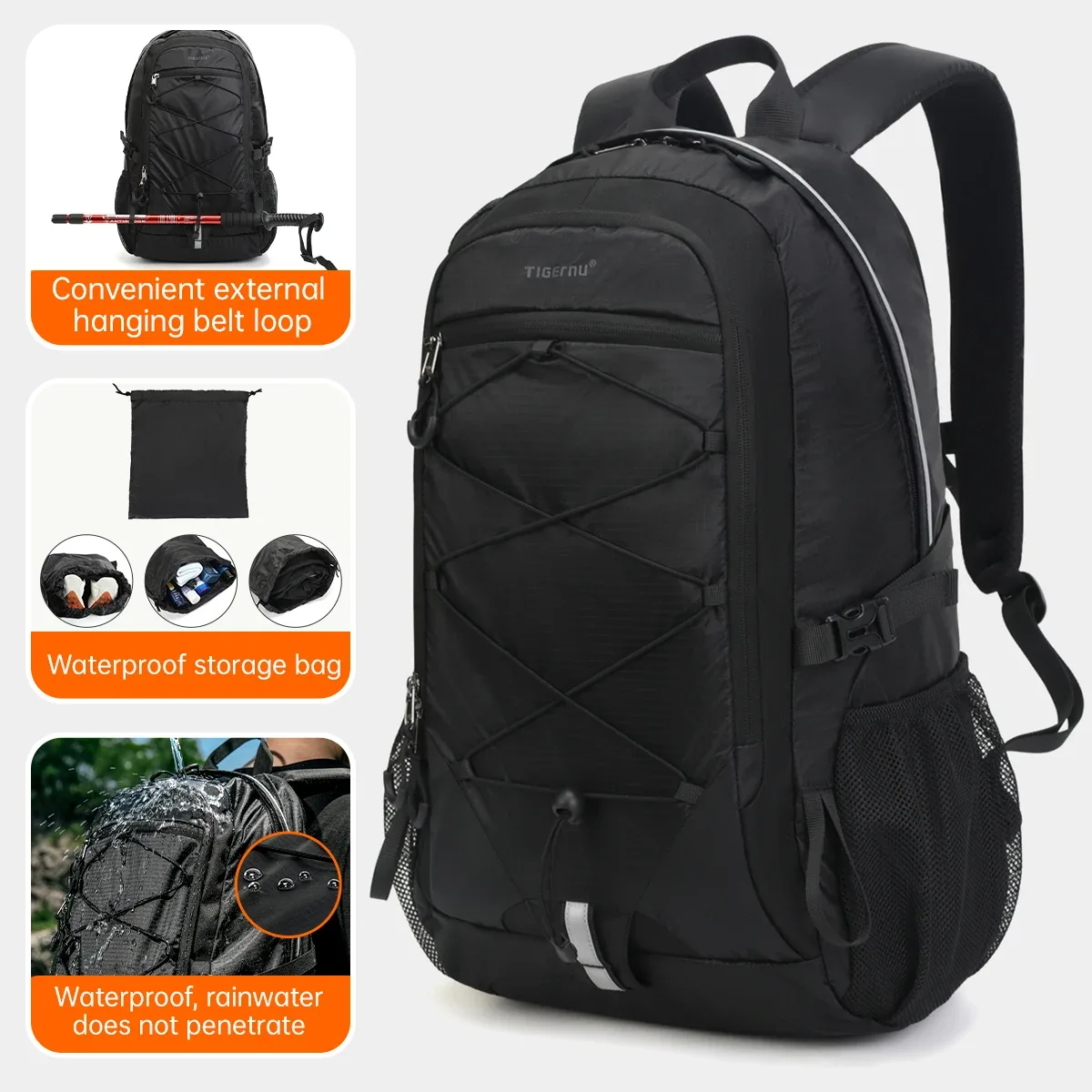tigernu – sacs à dos d'escalade pour hommes et femmes, sac d'extérieur étanche, sac de voyage léger, sac de sport pour hommes, sac de randonnée