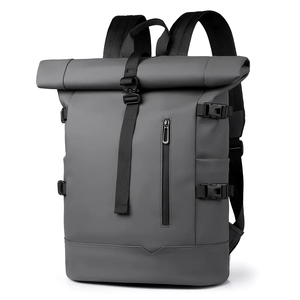 sac à dos d'extérieur imperméable et durable, haut en rouleau, à la mode, décontracté, pour randonnée, voyage, hommes et femmes, trajet quotidien