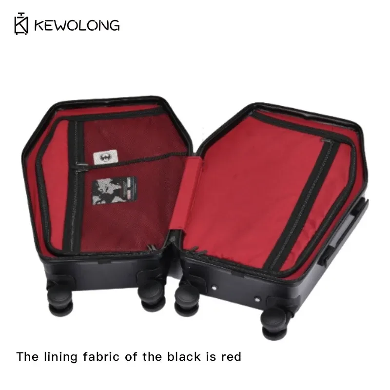 valise gothique en forme de cercueil, design unique, sac de voyage pour halloween, coffre rétro noir, valise sur le thème du vampire, bagage esthétique foncé