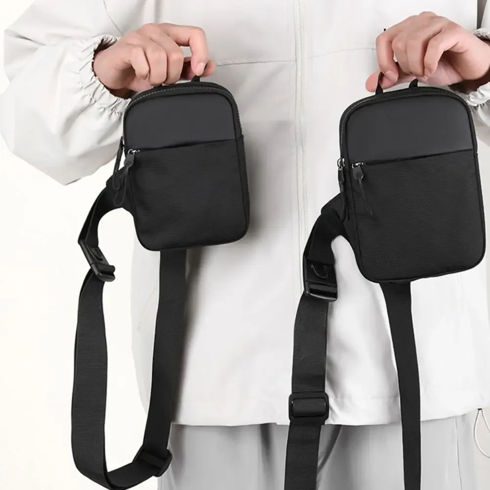 sac de poitrine pour hommes, petits sacs à bandoulière en toile pour hommes, mini écharpe en tissu, sac à main de sport pour téléphone croisé