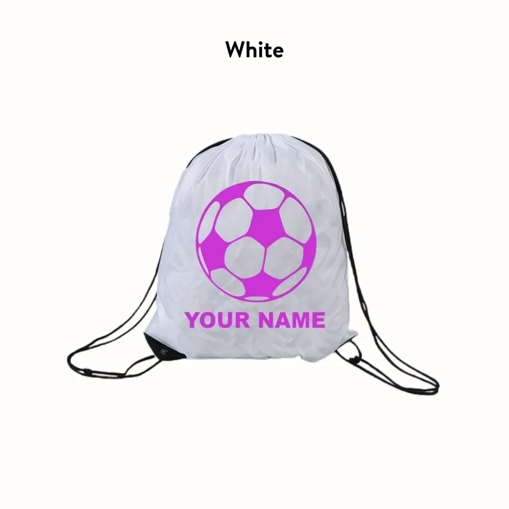 sac à dos de sport personnalisé en polyester avec cordon de serrage, coins renforcés, pour enfants, idéal pour le football et la gym