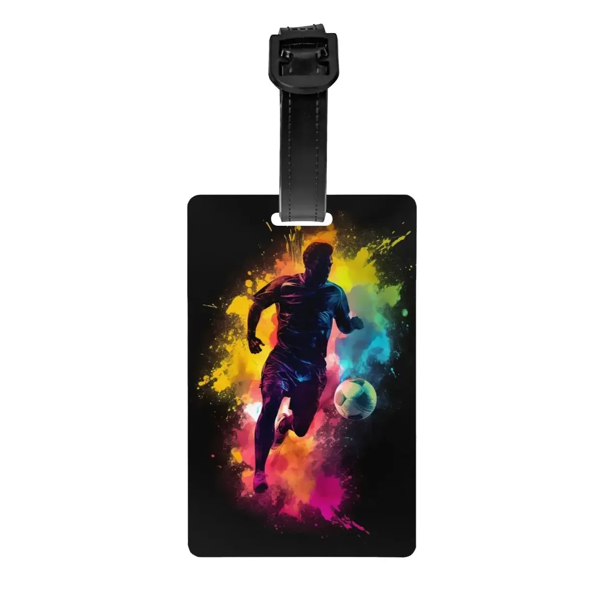 étiquette de bagage à impression soccerly personnalisée avec carte de visite, couverture de confidentialité, étiquette d'identification cool pour sac de voyage et valise