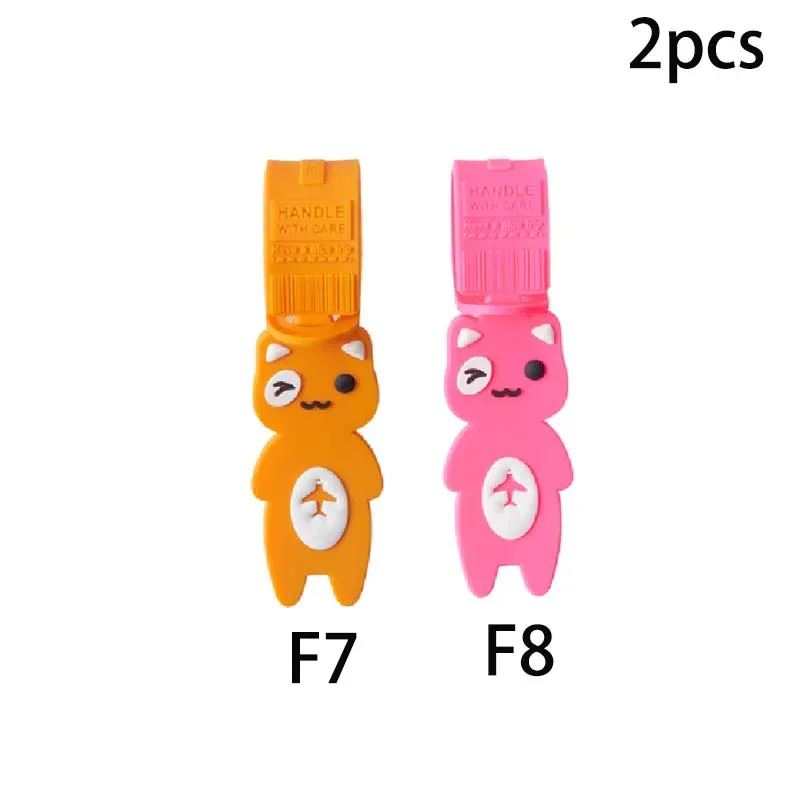 étiquette bagage pvc forme chat mignon motif chats avion couleurs variées voyage accessoires voyage polyvalentes