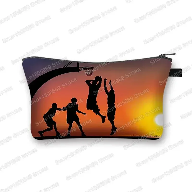 trousse à cosmétiques pour football, baseball, basket-ball, trousse de toilette de loisirs, trousse de maquillage pour femmes, petite pochette pour rouge à lèvres, sacs à cosmétiques