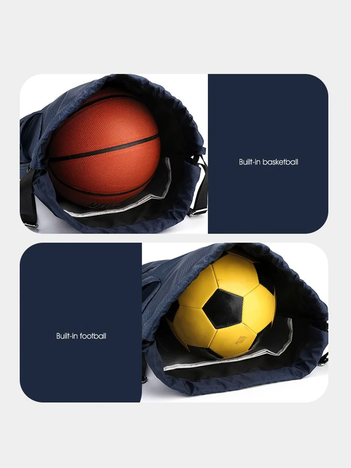 sac de basketball, sac de natation, sac de rangement pour femmes avec compartiment séparé pour vêtements secs et humides, sac à dos de sport, sac à cordon pour l'entraînement et le fitness