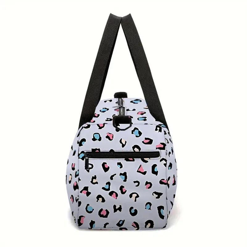 sac à bagages grande capacité à motif léopard pour garçons/filles, meilleur cadeau, sac de voyage de loisirs à dessin animé 2d, sac de fitness