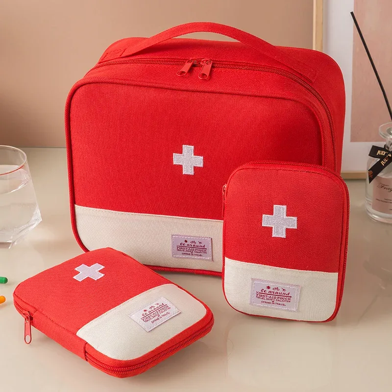 sac de rangement médical portable 3 pièces/ensemble, kit de premiers secours d'urgence pour camping, organisateur, sac de voyage en plein air à domicile