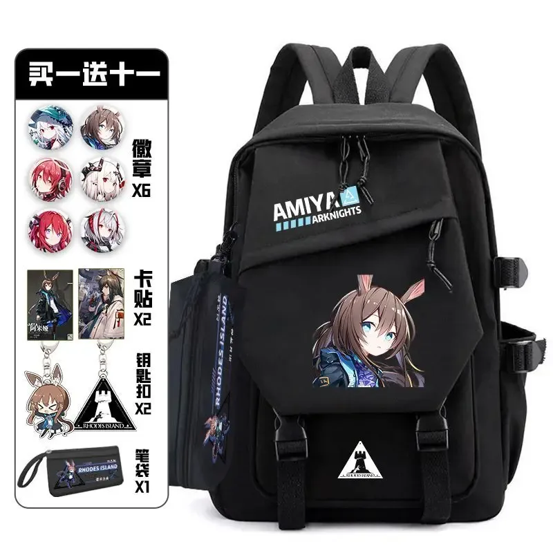 sac dos nylon animaux dessinés poche latérale imprimée fille ange unisexe voyage étudiant adolescents