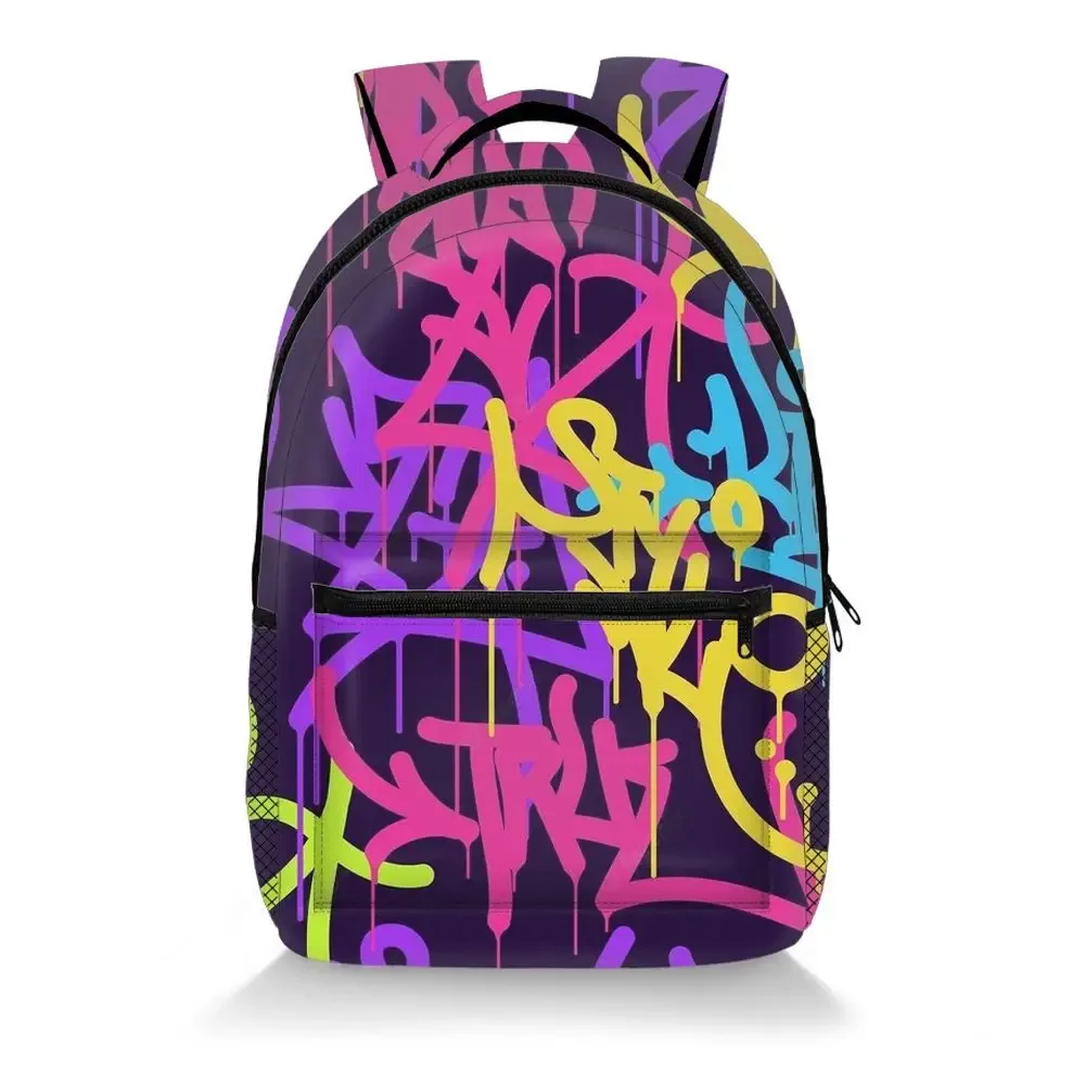sac à dos hip hop populaire pour étudiants, sac à dos coloré à géométrie colorée, impression 3d, oxford, imperméable, pour garçons/filles, sacs à dos de voyage