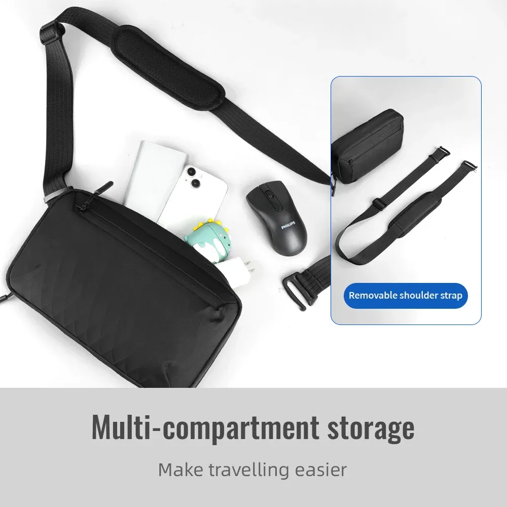 heroic knight petit sac banane pour homme, minimaliste, imperméable en tissu x-pac, sac bandoulière, sac de poitrine, sac de voyage organisateur